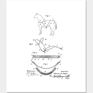 Horse Shield Vintage Patent Hand Drawing Posters and Art